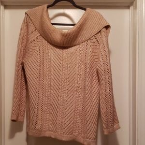 WHBM Off Shoulder Bow tie Sweater